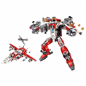 Конструктор - Робот-самолет с фигуркой, 763 детали (Enlighten Brick, BRICK3304 (9))